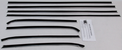 1973-1974 Chevrolet Nova 2 Door Sedan Replacement Window Felts Whiskers Kit (8pcs)